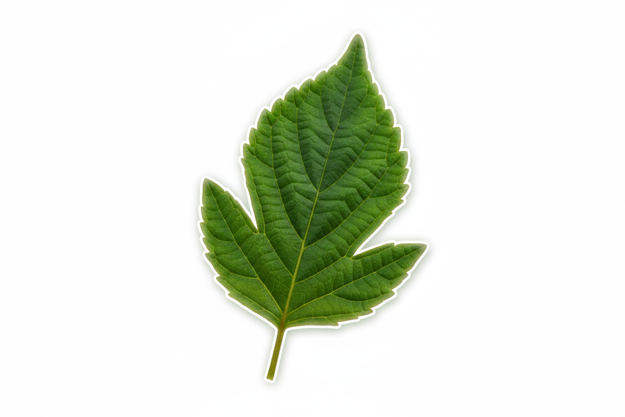 icon realistisch patschuli Blatt weißer hintergrund