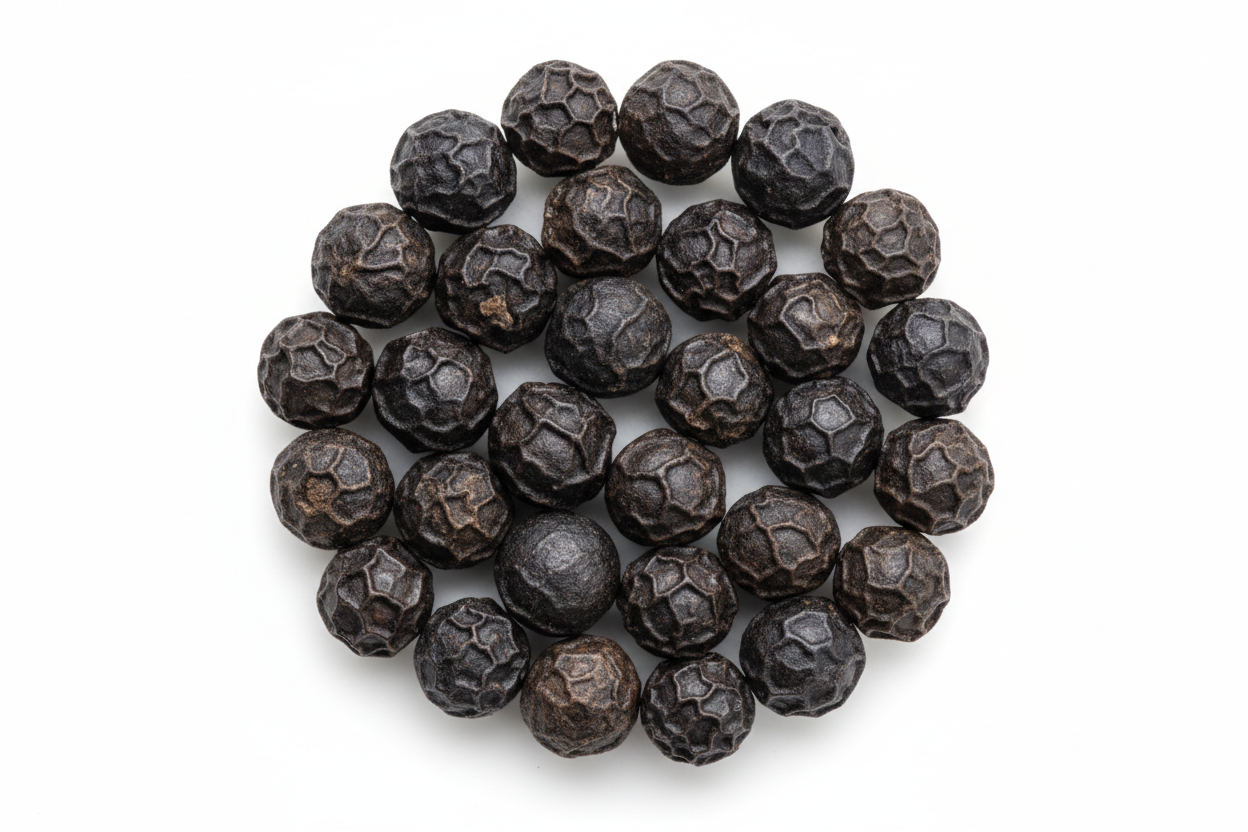 icon realistisch schwarzer Pfeffer mit weißem hintergrund